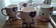 2006年紫色三個 2012年粉色二個 HELLO KITTY 小樽 銀之鐘 咖啡杯 五個不拆賣【三十之上 是賺旅費的】