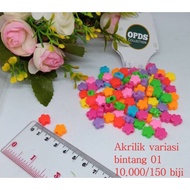 Acrylic Beads Model BINTANG - Acrylic Star - Acrylic Craft Materials