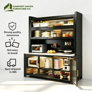 Comfort Haven Furniture Co. Sideboard Cabinet Kitchen Storage Organizer Pegboard Dustproof Rack