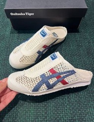 Onitsuka Tiger MEXICO 66 SABOT Slippers White and Blue Size:36-45