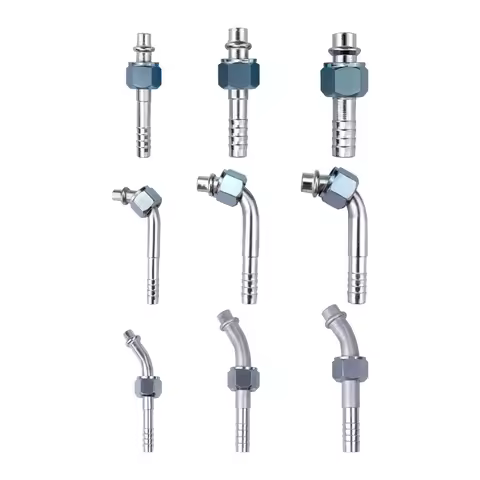 #6 #8 #10 AC Barb Fitting Aluminium 180 / 90 / 45 Degree O-Ring Female Thread 5/8"-18 3/4"-16 7/8"-1