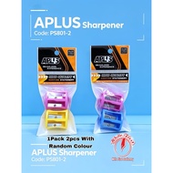 APLUS Double Hole Pencil Sharpener 2pcs Pack | Code: PS801-2