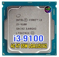 ซีพียู CPU Intel Core i3-9100 4คอ4เทรด LGA 1151v2 ฟรีซิลิโคน1ซอง i3 9100
