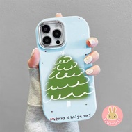 Christmas Tree Smile Plating Frame Phone Case For Realme 13 12 11 Pro Plus 11X 9 SE 8 8S 6i 5 5i 5S 