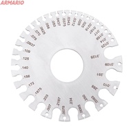 ARMARIO Round Wire Gauge, Round Dual Sided Design Metric and Imperial Scales Thickness Gauge, Non-Fe