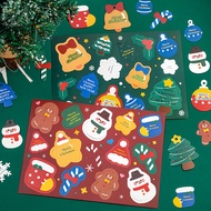 14Pcs/sheet Christmas Tags Gift Label DIY Hang Tags Gift Wrapping Decor Card Christmas Favors Supplies