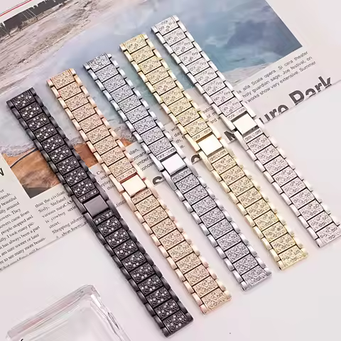 22mm Diamond Bracelet For Garmin Active Venu 2 3 Women Wristband For Garmin Vivoactive 4/Forerunner 
