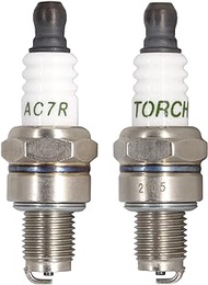 2PK TORCH AC7R Spark Plug Replace for Husqvarna 581362301, for NGK 3066/CMR7H,for Champion 965/RZ7C RZ7CT10, for Brisk TR14C TR14S, for Autolite 4194, for Tanaka 018-16005-20, for Torch CMR7H, OEM
