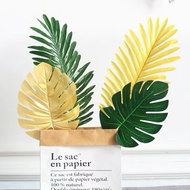 Turtle Leaves, Coconut Leaves Decoration Korean Style Birthday Set, Plastic Leaves for Wedding Party