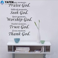  Praise God Bible Verse Vinyl Wall Stickers Decals Scripture Quote Art Word Decor