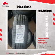 Massimo 195/55R15 Tayar Baru (Installation) 195 55 15 New Tyre Tire TayarGuru Pasang Kereta Wheel Rim Car