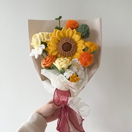 鈎針編織向日葵花束