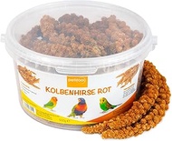 petifool Foxtail Millet Red 500 g - Single Feed for All Ornamental Birds - Bird Food - 100% Natural