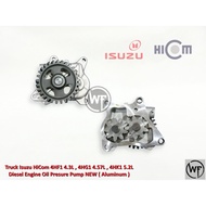 Truck Isuzu HiCom 4HF1 4.3L , 4HG1 4.57L , 4HK1 5.2L , Diesel Engine Oil Presure Pump NEW ( Aluminum