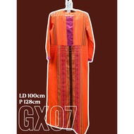 GX07 - Orange Ethnic Motif Dress