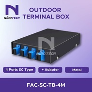 Terminal Box SC Type With Adapter (Metal) - 4 Ports, 8 Ports, 12 Ports, 24 Ports