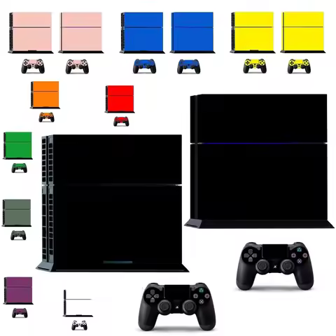 10 Pure Clean Solid Colors Vinyl Skin Sticker for Sony PS4 PlayStation 4 and 2 controller Skins Stic
