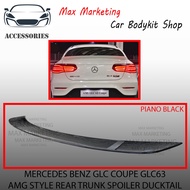 MERCEDES BENZ GLC COUPE GLC63 AMG STYLE REAR TRUNK SPOILER DUCKTAIL WITH PAINT (PIANO BLACK) ABS SKI