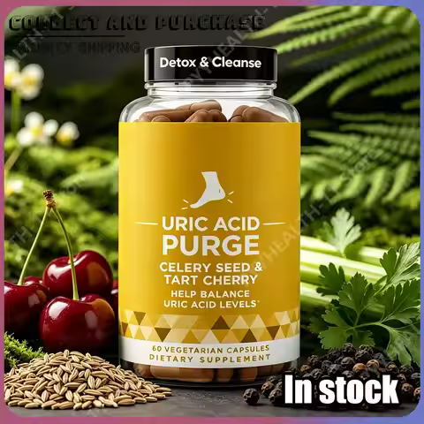 Plant-Based Antioxidant Capsules with Tart Cherry & Celery Seed, Cleanse 5-in-1 Formula Daily Wellne
