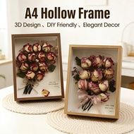 Preserved Flowers Decor DIY A4 Frame 3D Wooden Frame for Picture