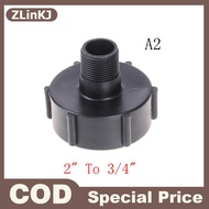 ZLinKJ IBC Tote TANK Drain ADAPTER เกลียวหยาบ2 ถึง1 2 3 4 Garden hose