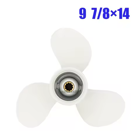 Propeller 9 7/8x14-F For Yamaha Outboard Engines 20HP 25HP 30HP F20 F25 F45 10 Tooth Spline RH 664-4