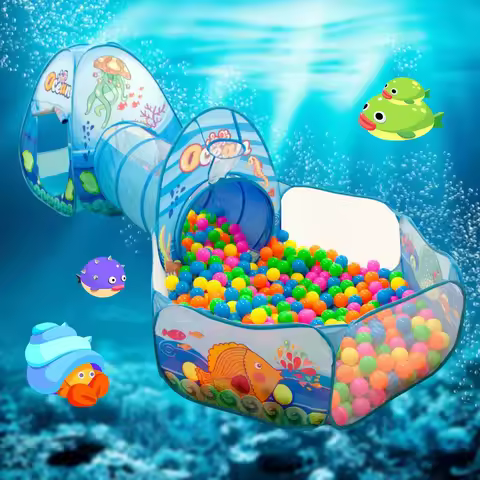 3 In 1 Children Ball Pool Baby Ballon Playpen Portable Kids Tent Ball Pit Crawling Tunnel Kid Playgr