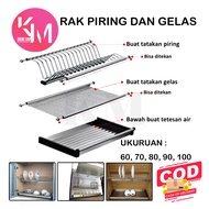 Rak Piring & Gelas 80 Cm..SUS 304..Unit Atas Dapur.. Merk Vitco