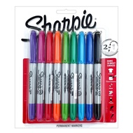 Sharpie ปากกาเคมี ปากกา Permanent 2 หัว ชาร์ปี้ Twin Tip (แพ็ค 9 สี)
