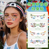 [2026 World Cup Football Cup] Makeup Face Stickers tattoo Stickers Waterproof Temporary Face Sticker