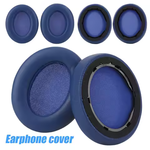 Replacement Earmuffs Memory Foam Headphone Earpads Protein Leather Headset Ear Cushions for Anker So