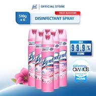 Lysol Antibacterial Disinfectant Spray Cleaner Fresh Blossoms 510 G Set of 6