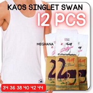 [12Pcs Pack] SWAN SINGLET/Men's SWAN SINGLET/Men's T-Shirt SINGLET/Sale SINGLET