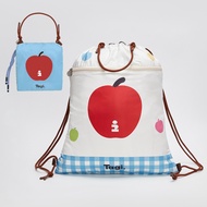 Tagi. Tagi. Haha&Popcorn Puppy Print Foldable Shrink Bag "ฮาฮา/ป๊อปคอร์น" กระเป๋าเป้สะพายหลังแบบมีเช