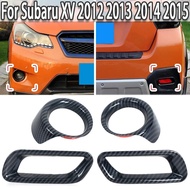 K-Car Front Rear Bumper Fog Lamp Light Frame Cover Sticker Trim ABS Carbon Fiber Styling For Subaru 
