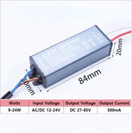 Low Voltage LED Waterproof Constant Current Drive Power Supply 9-24W 36W 40W24-36W 50W 100W Input: 1