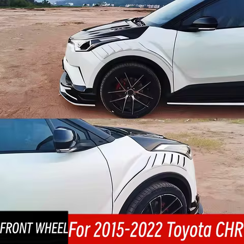 For Toyota CHR 2015-2022 Car Wide Bodykit Fender Flares Arch Wheel Eyebrow Lip Protector Trims Exter
