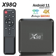 X98Q Android 11 Smart TV Box AV1 Amlogic S905W2 2GB 16GB Support H.265 2.4G&amp;5.8G Dual Wifi 4K Set Top Box 1GB 8GB Media