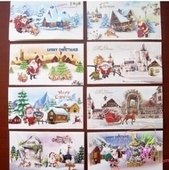 Singapore12 * 21.5cm folding stand Lottery pink Christmas greeting card Christmas gift card postcard