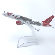 AirAsia (Bailong) 16cm alloy aircraft model (Airplane model + display base)