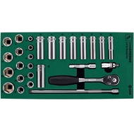 SATA Socket And Free Handle Set 3/8" 33 Pieces 09902SJ
