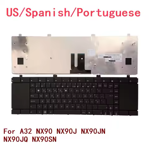 New US Spanish Portuguese Laptop Keyboard For ASUS A32-NX90 NX90J NX90JN NX90JQ NX90SN Notebook PC R