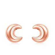 CHOW TAI FOOK GLEE Collection 18K 750 Rose Gold Earring - Crescent Moon E125433