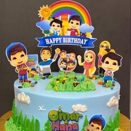 [CUSTOM NAME] Happy Birthday Cake Topper Omar Hana Decoration Kek Printable Set Siap Nama Party Majl