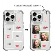 1pc Customizable DIY Silicone Lens Protection Phone Case With Multi-Photo & Text Personalized Design