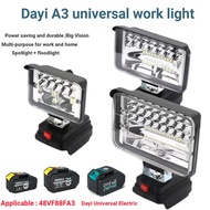Work Light Outdoor LED Adapt to Dayi Electric Wrench Battery Auto Repair Fishing Emergency Lighting