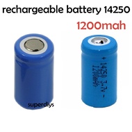 ER14250 Flap Top Button Top Head 3.7V 3.6V 1200mah rechargeable lithium battery ER 14250