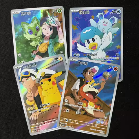 PKM Gem Cards Chinese Classic Single Foil Pikacuu Sylveon Eevee Leafeon Umbreon Quaxly Sprigatito Fu