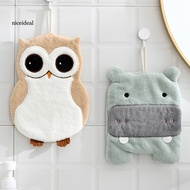 [Nice]  Dish Drying Hand Towel Cartoon Hand Towel Super Absorbent Quick-dry Microfiber Hand Towel fo