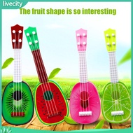 livecity|  Ukulele Toy Adorable Simulated ABS Fruit Four-string Ukulele for Home